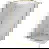 Mexen Exo semi-circular sliding shower cabin 120 x 90 cm, transparent, gold - 8131-120-090-50-00