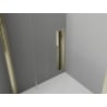 Mexen Exo-S asymmetrical semi-circular sliding shower enclosure 120 x 90 cm, transparent, gold - 8131-120-090-50-00