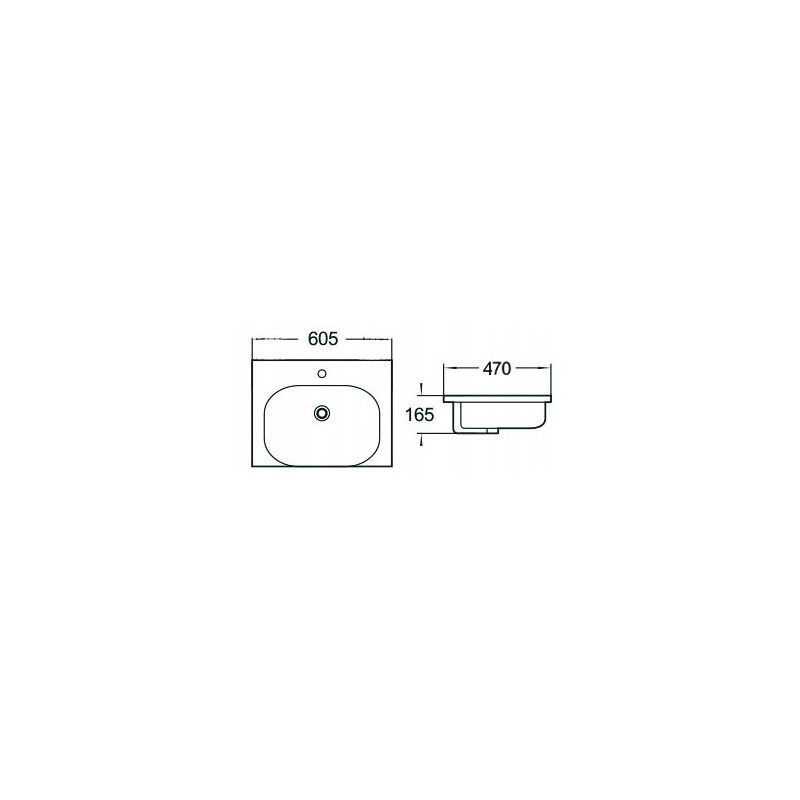 Mexen Erika countertop basin 60 x 47 cm, white - 25526000