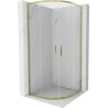 Mexen Exo-S Duo semi-circular sliding shower cabin 80 x 80 cm, transparent, gold - 8132-080-080-50-00
