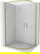 Mexen Exo semi-circular sliding shower cabin 90 x 80 cm, transparent, gold - 8132-090-080-50-00
