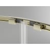 Mexen Exo semi-circular sliding shower cabin 100 x 80 cm, transparent, gold - 8132-100-080-50-00