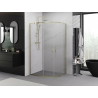 Mexen Exo-S Duo semi-circular sliding shower cabin 100 x 80 cm, transparent, gold - 8132-100-080-50-00