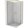 Mexen Exo-S Duo semi-circular sliding shower cabin 90 x 90 cm, transparent, gold - 8132-090-090-50-00