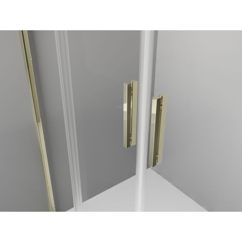 Mexen Exo semi-circular sliding shower cabin 90 x 90 cm, transparent, gold - 8132-090-090-50-00