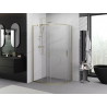 Mexen Exo-S Duo semi-circular sliding shower cabin 100 x 90 cm, transparent, gold - 8132-100-090-50-00