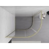 Mexen Exo-S Duo semi-circular sliding shower cabin 100 x 90 cm, transparent, gold - 8132-100-090-50-00
