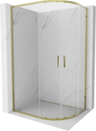 Mexen Exo-S Duo semi-circular sliding shower cabin 120 x 90 cm, transparent, gold - 8132-120-090-50-00