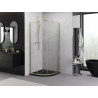 Mexen Exo-S Duo semi-circular sliding shower cabin 100 x 100 cm, transparent, gold - 8132-100-100-50-00