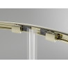 Mexen Exo-S Duo semi-circular sliding shower cabin 100 x 100 cm, transparent, gold - 8132-100-100-50-00