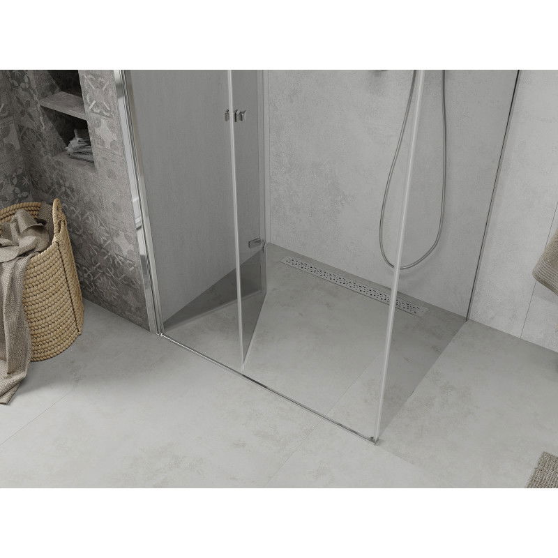 Mexen Lima Folding Shower Enclosure 75 x 120 cm, Transparent, Chrome - 856-075-120-01-00