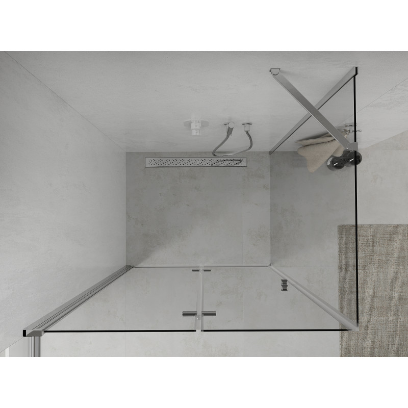 Mexen Lima folding shower cabin 75 x 120 cm, transparent, chrome - 856-075-120-01-00