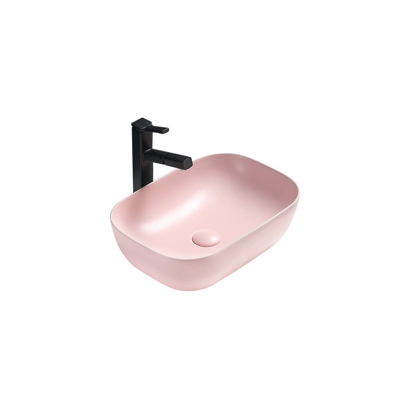 Mexen Rita countertop washbasin 45 x 32 cm, Pink matt - 21084544