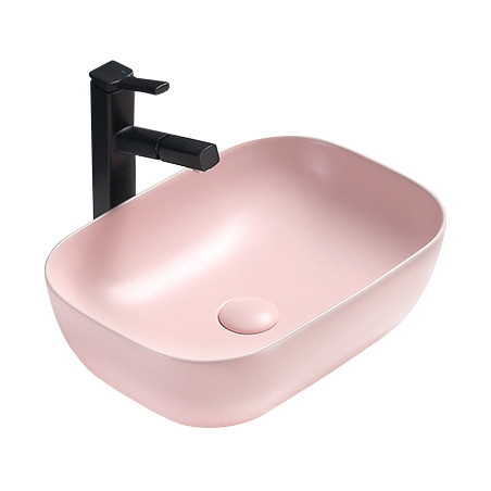 Mexen Rita countertop washbasin 45 x 32 cm, matte pink - 21084544