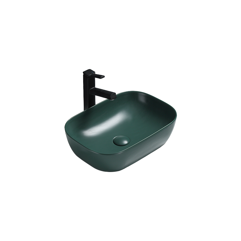 Mexen Rita countertop washbasin 45 x 32 cm, Dark green matt - 21084547