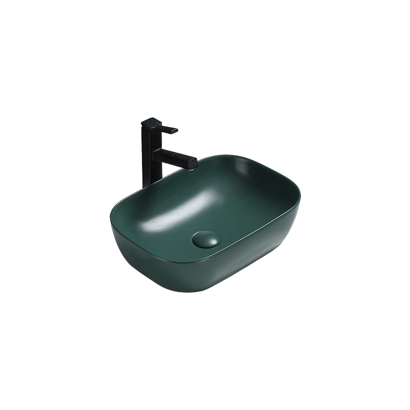 Mexen Rita countertop washbasin 45 x 32 cm, dark green matte - 21084547