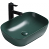 Mexen Rita countertop washbasin 45 x 32 cm, Dark green matt - 21084547