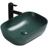 Mexen Rita countertop washbasin 45 x 32 cm, dark green matte - 21084547