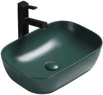 Mexen Rita countertop washbasin 45 x 32 cm, Dark green matt - 21084547