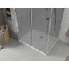 Mexen Lima folding shower cabin 80 x 110 cm, graphite, chrome + Flat tray, white - 856-080-110-01-40-4010
