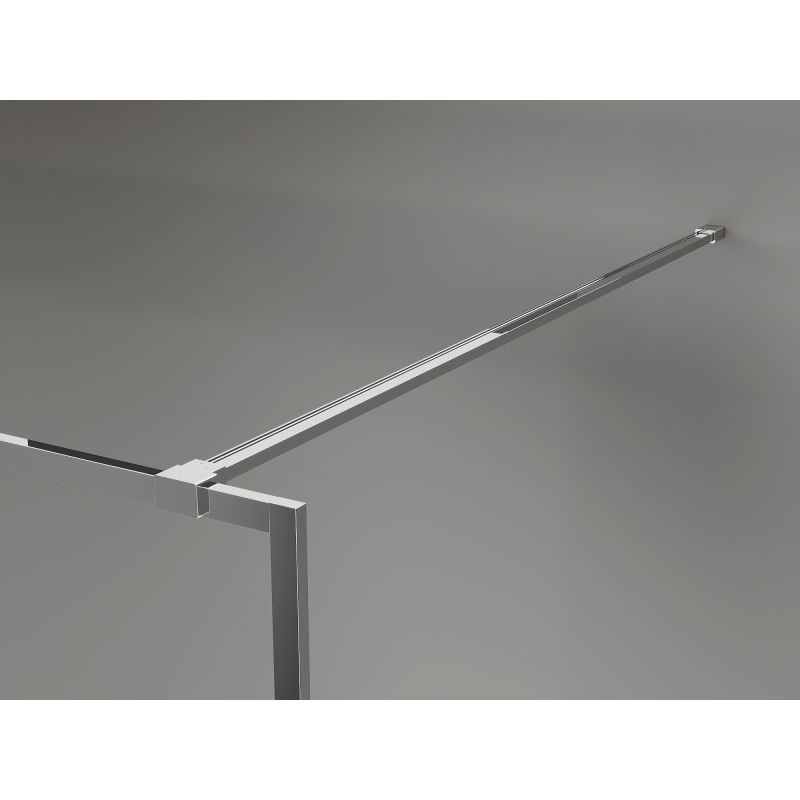 Mexen Kioto-F Walk-in Shower Wall with Frame 70 x 202 cm, Frosted 8 mm, Chrome - 800-070-104-01-30