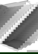 Mexen Kioto-F walk-in shower wall with frame 130 x 202 cm, graphite 8 mm, chrome - 800-130-104-01-40