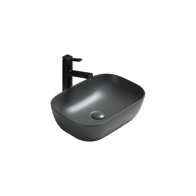 Mexen Rita countertop basin 45 x 32 cm, dark grey matte - 21084571