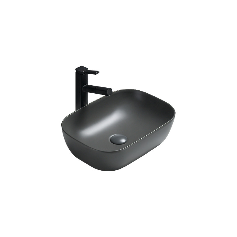 Mexen Rita countertop washbasin 45 x 32 cm, dark gray matte - 21084571