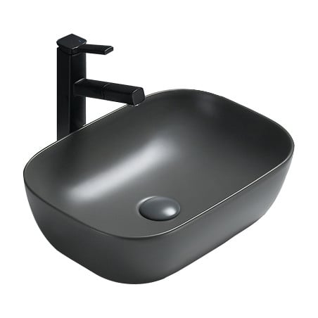 Mexen Rita countertop basin 45 x 32 cm, dark grey matte - 21084571