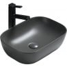 Mexen Rita countertop basin 45 x 32 cm, dark grey matte - 21084571