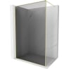 Mexen Kioto-F Walk-in Shower Screen with Frame 100 x 202 cm, Graphite 8 mm, Brushed Gold - 800-100-104-55-40