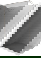 Mexen Kioto-F Walk-in Shower Screen with Frame 140 x 202 cm, Graphite 8 mm, Brushed Nickel - 800-140-104-97-40