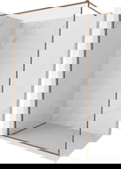 Mexen Kioto-F Walk-in shower wall with frame 135 x 202 cm, transparent 8 mm, rose gold - 800-135-104-60-00