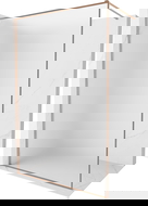 Mexen Kioto-F Walk-in Shower Wall with Frame 100 x 202 cm, Frosted 8 mm, Brushed Copper - 800-100-104-65-30