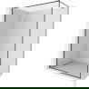 Mexen Kioto-F Walk-in Shower Wall with Frame 50 x 202 cm, Transparent 8 mm, Brushed Gun Gray - 800-050-104-66-00