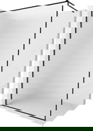 Mexen Kioto-F Walk-in Shower Wall with Frame 70 x 202 cm, Frosted 8 mm, Black - 800-070-104-70-30