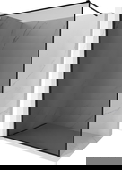 Mexen Kioto-F Walk-in Shower Panel with Frame 120 x 202 cm, Graphite 8 mm, Black - 800-120-104-70-40