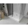 Mexen Lima folding shower cubicle 90 x 110 cm, Graphite, Chrome + shower tray Flat, White - 856-090-110-01-40-4010