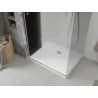 Mexen Lima folding shower cubicle 90 x 110 cm, Graphite, Chrome + shower tray Flat, White - 856-090-110-01-40-4010