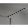 Mexen Kioto-F Walk-in Shower Panel with Frame 130 x 202 cm, Graphite 8 mm, Brushed Gun Gray - 800-130-104-66-40