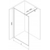 Mexen Kioto-F Walk-in Shower Panel with Frame 130 x 202 cm, Graphite 8 mm, Brushed Gun Gray - 800-130-104-66-40