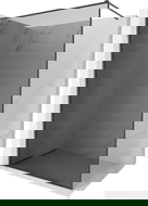 Mexen Kioto-F Walk-in Shower Wall with Frame 140 x 202 cm, Graphite 8 mm, Brushed Gun Gray - 800-140-104-66-40