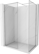 Mexen Kioto-F Walk-in Shower Screen with Frame 85 x 70 cm, Transparent 8 mm, Chrome - 800-085-202-04-00-070