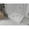 Mexen Lima folding shower cubicle 70 x 100 cm, Transparent, Chrome + shower tray Flat - 856-070-100-01-00-4010