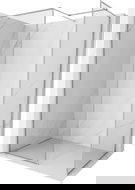 Mexen Kioto-F Walk-in Shower Wall with Frame 135 x 120 cm, Transparent 8 mm, Chrome - 800-135-202-04-00-120