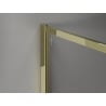 Mexen Kioto-F Walk-in Shower Panel with Frame 140 x 75 cm, Transparent 8 mm, Gold - 800-140-202-04-50-075