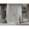 Mexen Lima folding shower cabin 90 x 80 cm, transparent, chrome + Flat tray - 856-090-080-01-00-4010