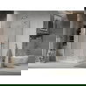 Mexen Lima folding shower cubicle 70 x 90 cm, Transparent, Chrome + shower tray Flat - 856-070-090-01-00-4010