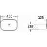 Mexen Rita countertop washbasin 45 x 32 cm, Light grey matt - 21084561