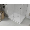 Mexen Lima foldable shower cabin 120 x 70 cm, transparent, chrome + Flat shower tray - 856-120-070-01-00-4010